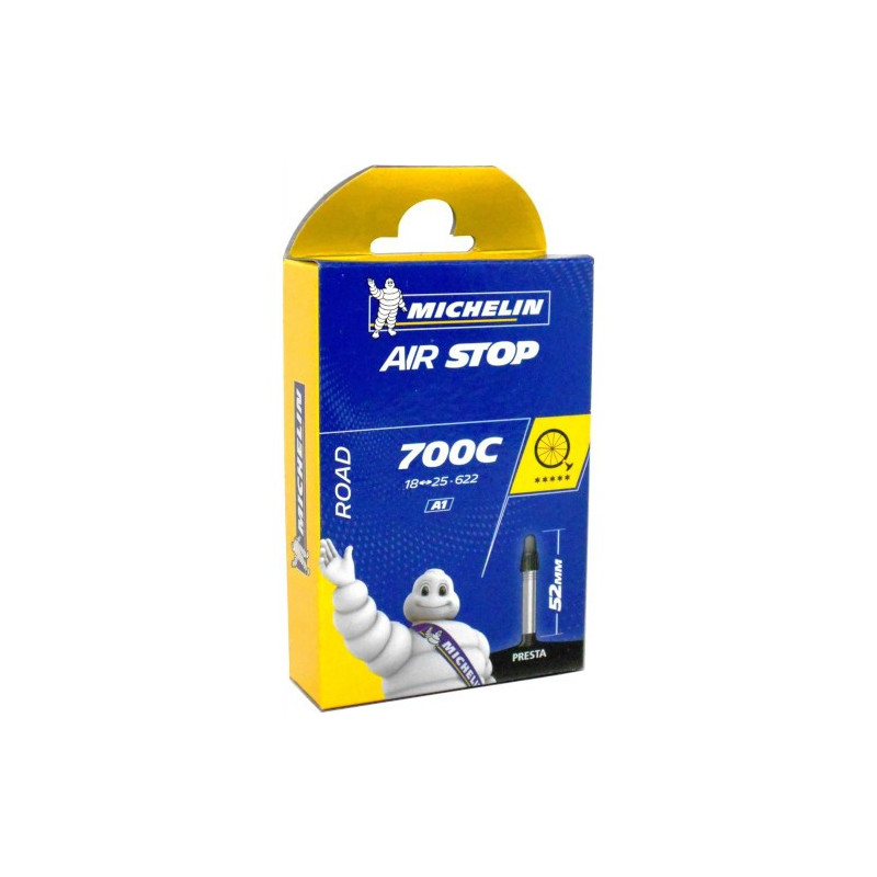 Michelin Chambre à Air 700 * 18-25 Valve 52mm Presta Michelin Chambre à Air 700 * 18-25 Valve 52mm Presta