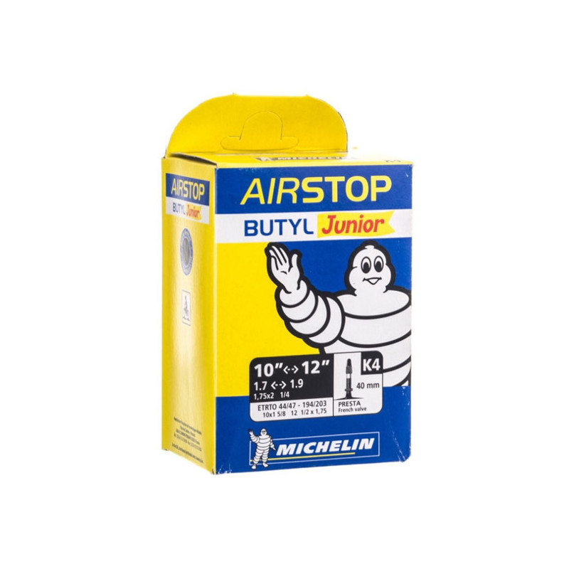 Michelin Schlauch Junior 10 - 12" * 1.7 - 1.9 Presta 40mm Michelin Schlauch Junior 10 - 12" * 1.7 - 1.9 Presta 40mm